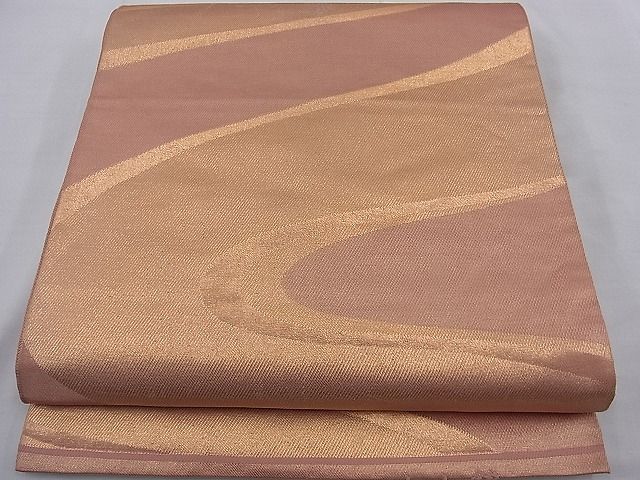 平和屋着物■六通柄 本袋帯 北山錦 流水文 金糸 逸品 n-kg2467