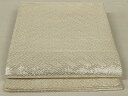 平和屋着物◎全通柄袋帯 紗綾形文様 銀糸 正絹 逸品 AAAL1296ou