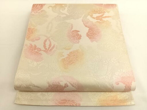 平和屋着物◎全通柄 本袋帯 花唐草 引箔 正絹 逸品 AAAO6946wt 平和屋着物◎全通柄 本袋帯 花唐草 引箔 正絹 逸品 AAAO6946wt