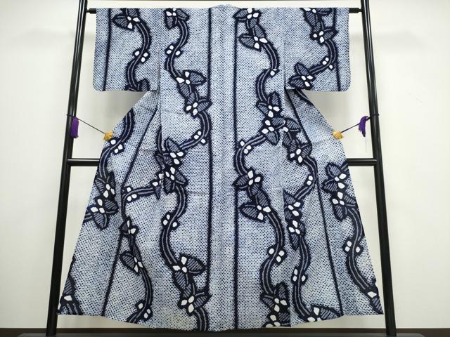 Female Yukatas - 平和屋着物∴夏物　浴衣　有松鳴海絞り　流水舞蝶文　綿　逸品　CAAW1037ng