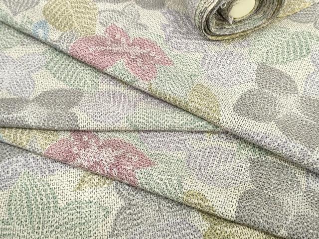 平和屋着物▼お召　解き反物　花重ね　逸品　DAAW7557zzz