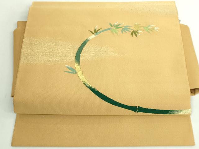 最終値下☆鳥獣 人物 戯画 錦 伝統工芸士 新井寛 半幅帯 小袋帯 細帯