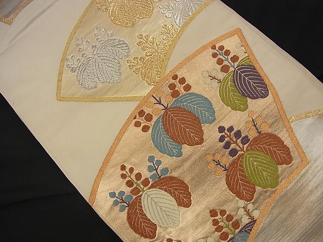 平和屋着物■六通柄袋帯　唐織　地紙桐文　金銀糸　逸品　n-nr0136