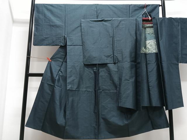 平和屋着物■男性　本場大島紬　アンサンブル　80亀甲　総詰め　正絹　逸品　CABE7241xe