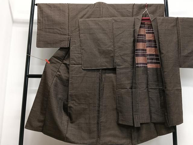 平和屋着物■男性　本場大島紬　アンサンブル　横段文　正絹　逸品　未使用　CABE7249xe