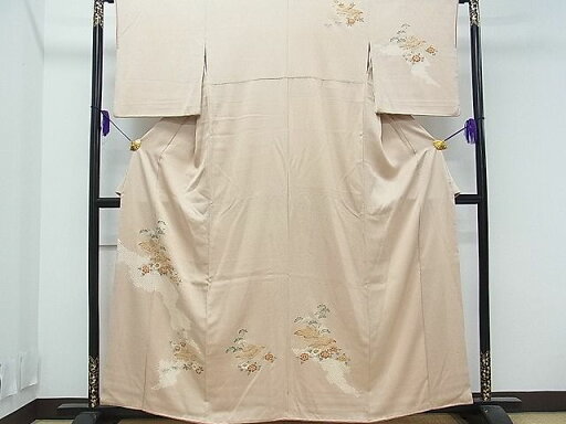 平和屋着物■訪問着 絞り 風景花文 金彩 逸品 CAAB7879ch 平和屋着物■訪問着 絞り 風景花文 金彩 逸品 CAAB7879ch