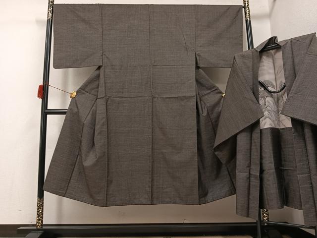 平和屋着物●男性　本場大島紬　アンサンブル　100亀甲　総詰め　正絹　逸品　AABH6885ph