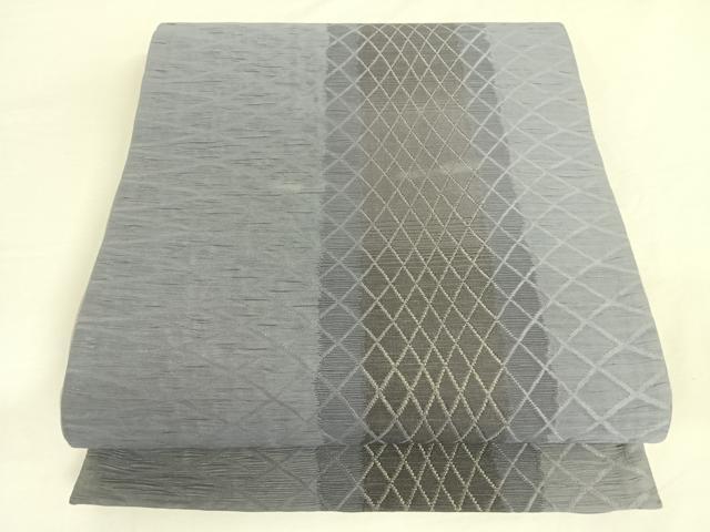 平和屋着物◎六通柄袋帯　籠目文　金糸　正絹　逸品　AAAP1244wt