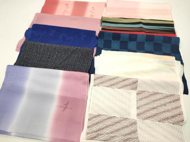 平和屋本店■夏物 和装小物 帯揚げ10枚セット 逸品 CXAA0330s5