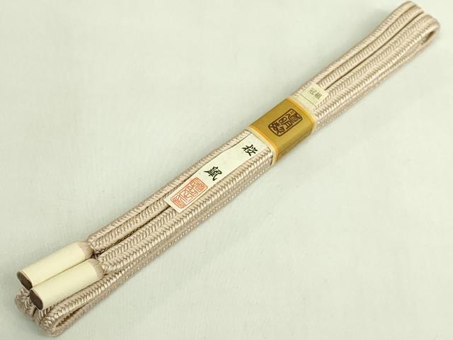 平和屋着物●極上　有職組紐道明　帯締め　冠組　桜鼠　宮内庁御用　国立博物館御用　東京芸術大学御用　逸品　未使用　DZAA11955kh6