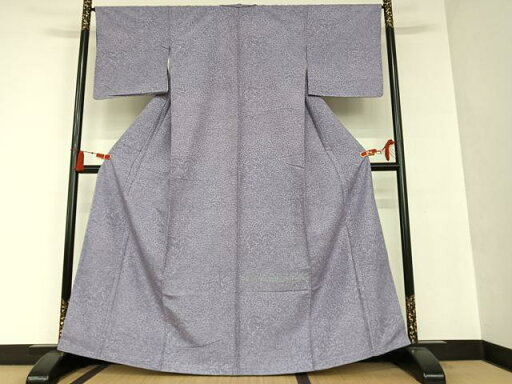 平和屋着物■上質な小紋 紬地 舞葉文 正絹 逸品 AAAS7224zg 平和屋着物■上質な小紋 紬地 舞葉文 正絹 逸品 AAAS7224zg