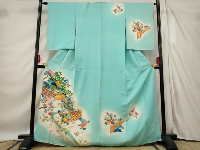平和屋着物■訪問着　梅松文　暈し染め　金彩　正絹　逸品　AABE4500st