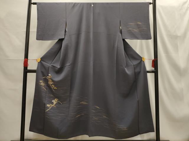 Full-Length Under-Kimono - 平和屋着物■訪問着　刺繍　浜松文　金糸　金彩　正絹　逸品　AABG8207sx