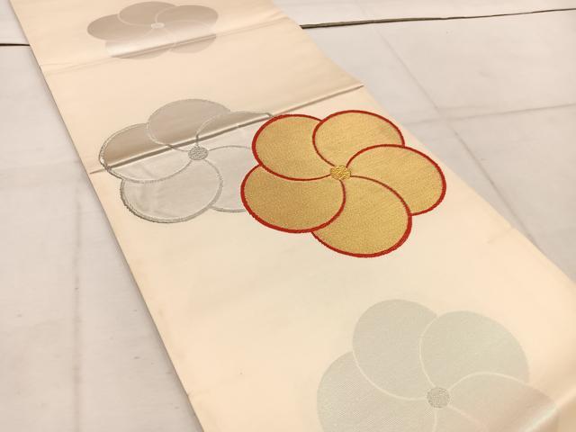 平和屋の平和屋着物◎六通柄袋帯 梅 金銀糸 正絹 逸品 未使用 BAAW1582mz｜アングル2