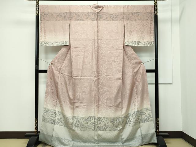 平和屋本店■極上　創業200年・7代目永治屋清左衛門　訪問着　お召地　草花文　ますいわ屋扱い　逸品　未使用　CZAA2573s5(4)