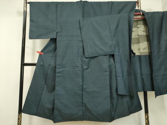 平和屋着物■男性 紬 アンサンブル 亀甲柄 正絹 逸品 DAAI4284yyy