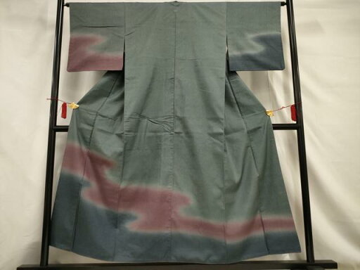 平和屋着物■訪問着 紬地 霞文 暈し染め 正絹 逸品 AAAT0690jd 平和屋着物■訪問着 紬地 霞文 暈し染め 正絹 逸品 AAAT0690jd