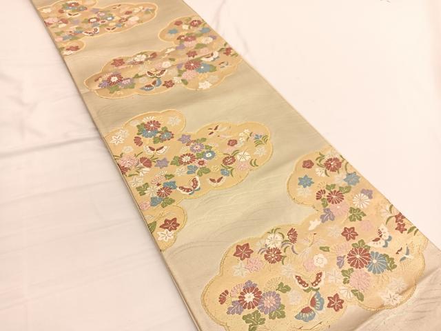 平和屋の平和屋着物◎六通柄袋帯 唐織 鳳凰雲取り花蝶文 金銀糸 引箔 正絹 逸品 BAAW3055hv｜アングル2