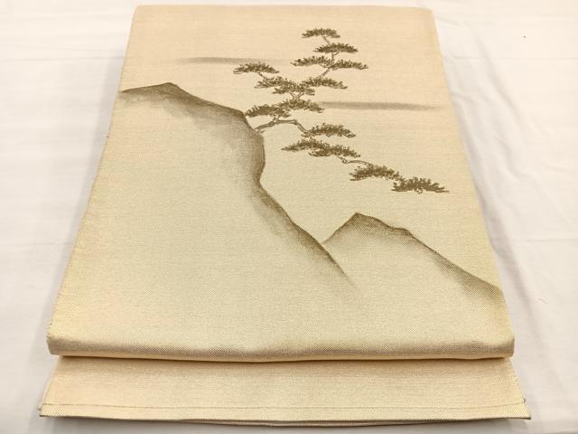 平和屋着物◎太鼓柄袋帯　松　金糸　正絹　逸品　BAAX0796hv