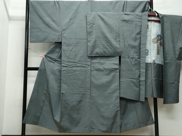 平和屋着物●男性 紬 アンサンブル 羊羹色 正絹 逸品 CAAS8509vf