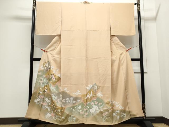 平和屋着物■豪華振袖 駒刺繍 冊子花文 暈し染め 金銀彩 正絹 逸品 CAAX5066th
