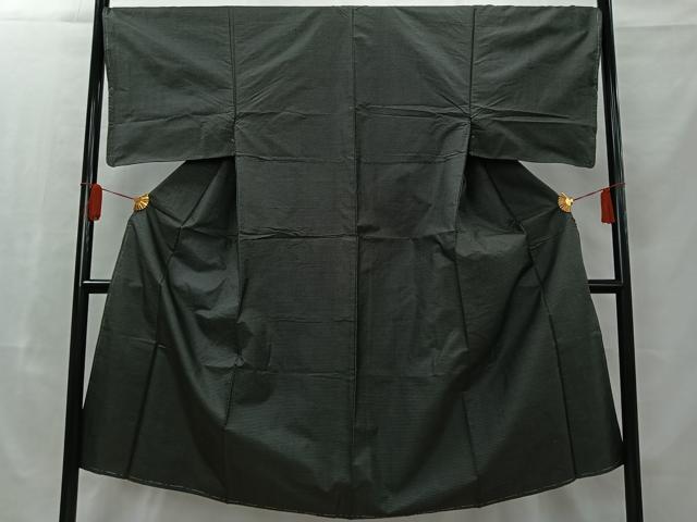 平和屋着物■男性 本場大島紬 120亀甲 総詰め 黒地 正絹 逸品 未使用 AAAT2431jh