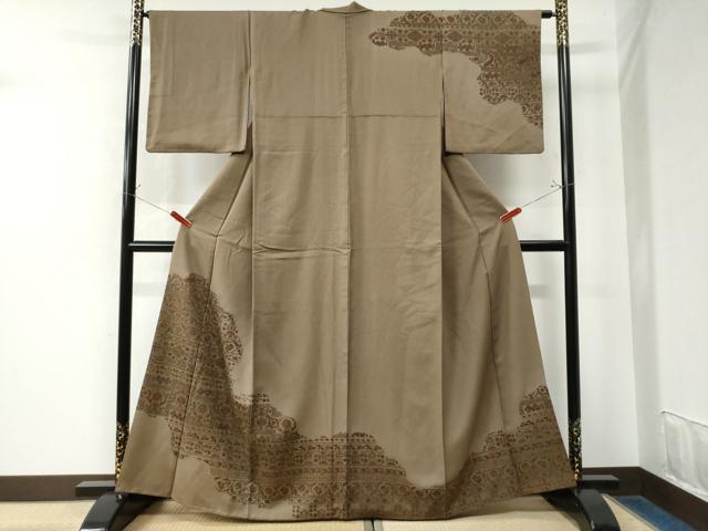 Kimono - 平和屋着物●訪問着　更紗吉祥花文　正絹　逸品　CAAW7543yc