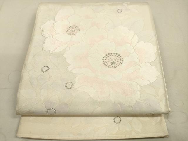 乐天商城 - 平和屋着物◎六通柄袋帯　唐織　舞花文　銀糸　正絹　逸品　DAAX2149xg