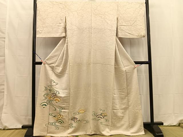 平和屋着物■豪華色留袖　流水青海波花文　金彩　正絹　逸品　CABB3956fb