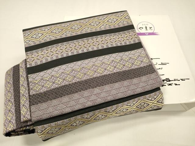 作り帯 付け帯 つけ帯 中古 リサイクル 正絹 仕立て上がり やまと誂製 箱付き 銀通し 木蘭色 多色 きもの北條 A1307-6 作り帯 付け帯 つけ帯 中古 リサイクル 正絹 仕立て上がり やまと誂製