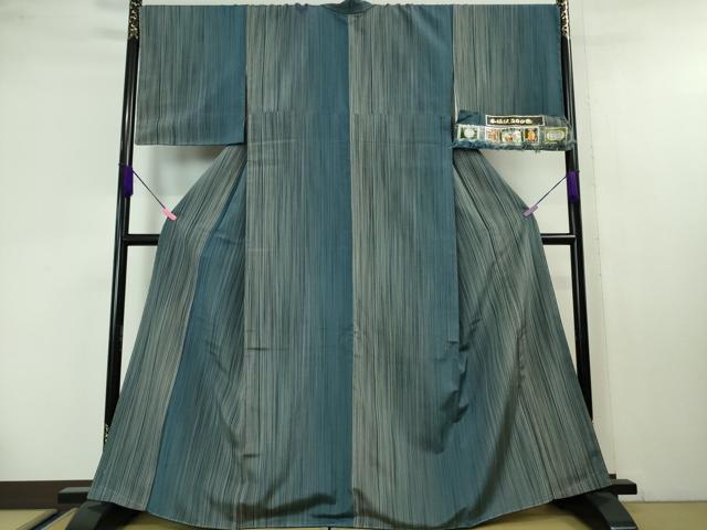 平和屋本店■極上　本塩沢　やまだ織　200色　桑原タツノ作　鈴乃屋扱い　証紙付き　逸品　未使用　DZAA4248kh5