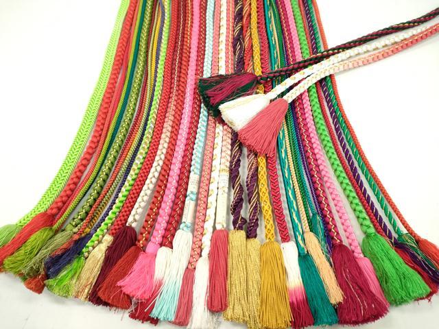 平和屋着物▼和装小物　帯締め20本　振袖用　丸組　金糸　未使用あり　逸品　CAAZ6212ju