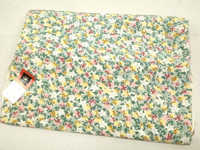 平和屋着物▼小紋　反物　着尺　花尽くし　逸品　未使用　DAAV7895we