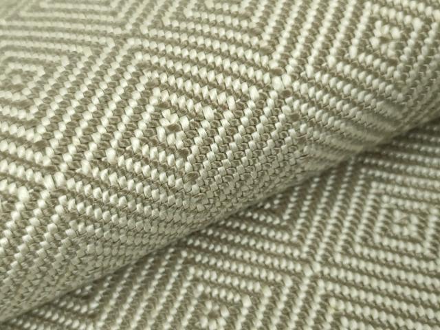 平和屋本店■極上　伊兵衛織　工芸手織　八寸名古屋帯　入子菱　灰白色地　逸品　DZAA3970kh5
