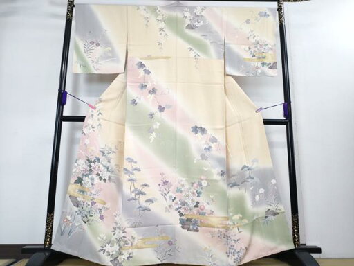 平和屋本店■極上 訪問着 友禅 吉祥花文 暈し染め 金彩 鈴乃屋扱い 逸品 未使用 DZAA3171kh5 平和屋本店■極上 訪問着 友禅 吉祥花文 暈し染め 金彩 鈴乃屋扱い 逸品 未使用 DZAA3171kh5