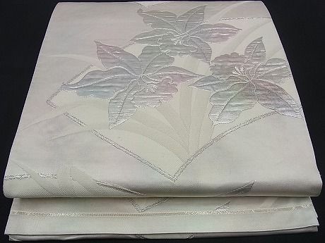 平和屋着物■六通柄袋帯　カトレア　銀糸　逸品　n-ea0182