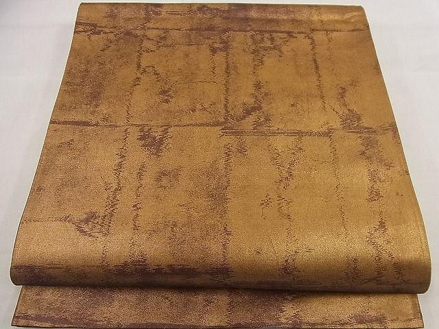 平和屋着物■六通柄袋帯　色紙並び文　金糸　逸品　n-nr0198