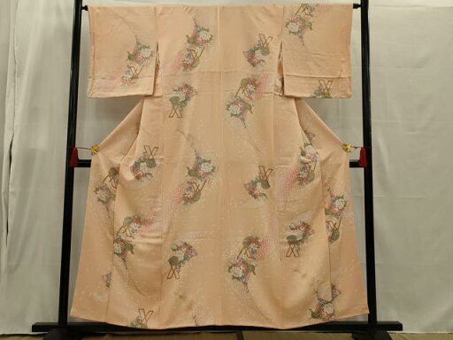 平和屋着物■上質な小紋 扇に花 やまと誂製 正絹 逸品 AAAT1794ou 平和屋着物■上質な小紋 扇に花 やまと誂製 正絹 逸品 AAAT1794ou