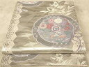 平和屋着物◎六通柄袋帯 唐織 巧芸箔 鏡裏秋草 正絹 逸品 AAAZ0805dt
