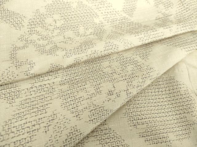 平和屋着物●結城紬 80亀甲 雪輪重ね花文 正絹 逸品 DAAS3405ps