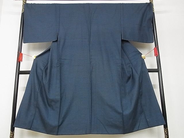 平和屋-こころ店■男性　紬　亀甲柄　正絹　逸品　A-ja5985