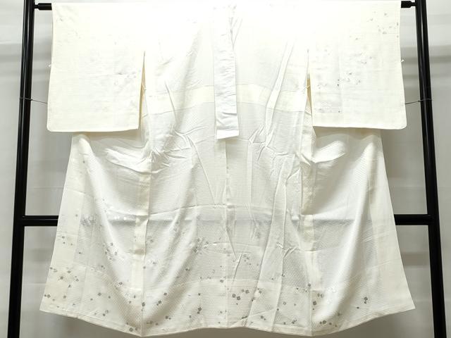 平和屋着物■長襦袢　無双仕立て　箔散らし　銀彩　正絹　逸品　CAAO4624vf