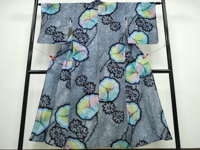 Female Yukatas - 平和屋着物∴夏物　浴衣　有松鳴海絞り　朝顔　綿　逸品　CABD2754ng