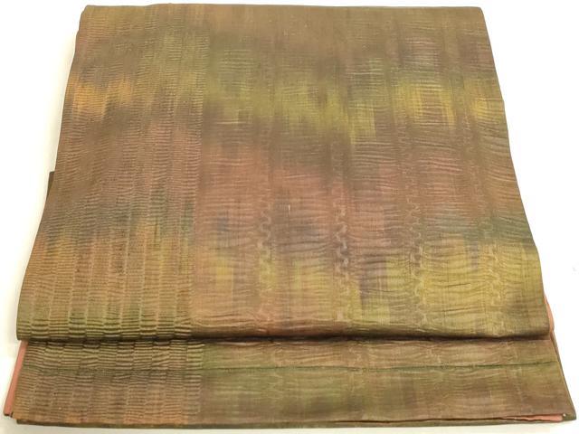 平和屋着物◎全通柄袋帯 霞文 正絹 逸品 DABA2298ya