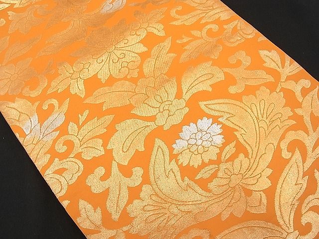 平和屋着物■六通柄袋帯　吉祥花文　金銀糸　逸品　n-je1576