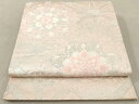 平和屋着物◎六通柄袋帯 唐織 正倉院花文 銀糸 正絹 逸品 AAAY7434sg
