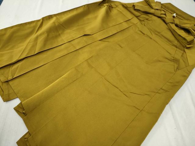 平和屋着物●男性　馬乗り袴　桑茶色　正絹　逸品　CABC6562yc