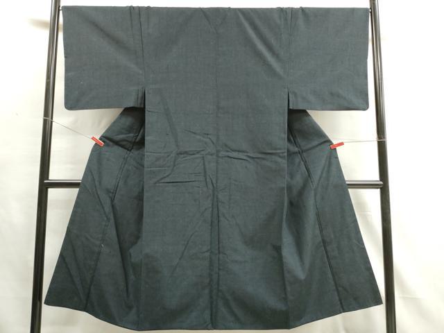 平和屋着物■男性　紬　紺色　正絹　逸品　DAAV2380xg