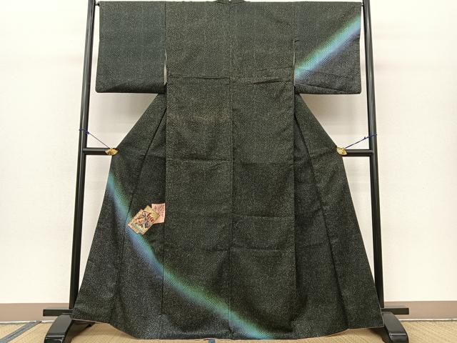 平和屋着物■訪問着 ふくれ織 百人一首 金彩 正絹 逸品 BAAQ1686fw