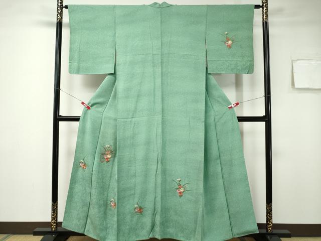 平和屋着物■訪問着 総刺繍 陶器草花文 正絹 逸品 CAAP2367ev